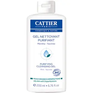 Cattier Gel nettoyant purifiant bio peaux grasses à imperfections pas cher