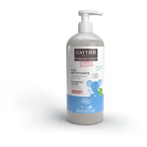 Comparateur de prix : CATTIER Bébé eau nettoyante visage et corps bio flacon pompe 500ml