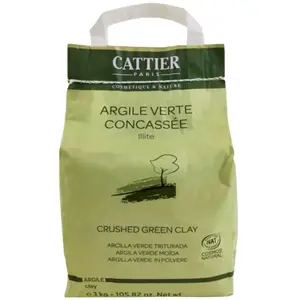 Cattier Vrac Argile Verte Concassée Bio 3 Kg pas cher