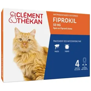 Comparateur de prix : Clément Thékan Fiprokil Chat 4 pipettes