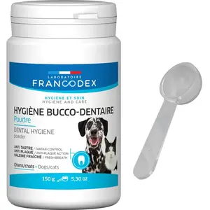 Comparateur de prix : Francodex Dentifrice En Poudre 70 G Pour Chiens Et Chats