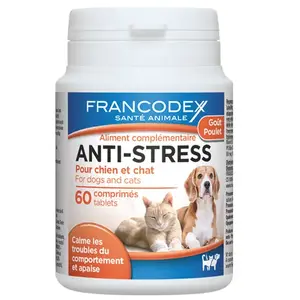 Comprimés Anti-Stress Décontractants 60 comprimés pour chiens Francodex