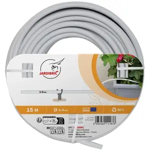 Comparateur de prix : Tuyau Micro Conduit Blanc Jardibric 4 x 6 mm 1,6 Bars 15m Débit de 60L...