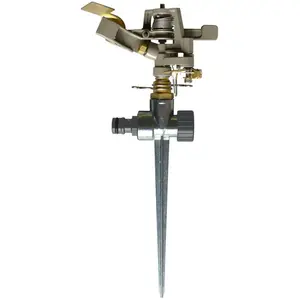 Jardibric - Asperseur Arroseur Rotatif 30-360° en métal Brossé sur pic... pas cher