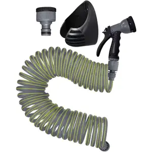 Jardibric - Tuyau d'arrosage Serpentin pu Ø10 Équipé avec Support et P... pas cher
