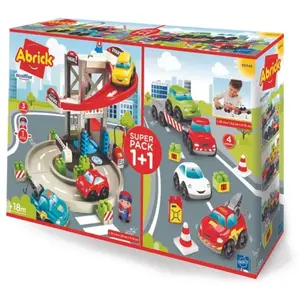 Ecoiffier Ecoiffier Super Pack Garage Et Transport De Véhicules - Abrick pas cher