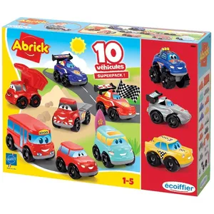 Coffret Fast Car Abrick Ecoiffier 10 véhicules pas cher