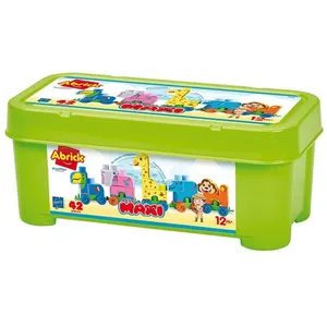 Jeu de construction Ecoiffier Coffret Train du Zoo Les Maxi 42 pièces pas cher
