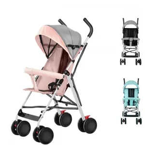 Poussette canne - XUANYU - Poussette combinée - Avec habillage pluie + Moustiquaire - Capacité de charge maximale : 30 kg- Rose