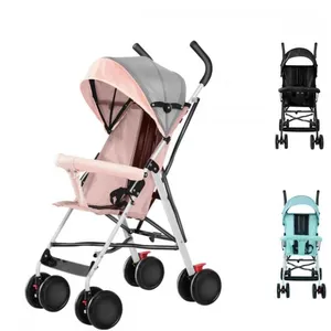 Poussette Compacte - XUANYU - Poussette canne - Avec Tapis En Coton + Moustiquaire - Capacité de charge maximale : 30 kg- Rose