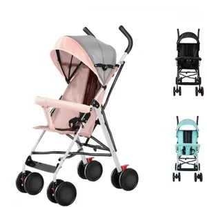 MIPAN - Poussette canne - Poussette Compacte - Pour de la naissance à 6 mois - Avec habillage pluie + EVA roues - Rose