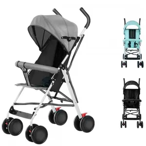 Poussette combinée - XUANYU - Poussette canne - Avec habillage pluie + Moustiquaire +Tapis En Coton - Gris