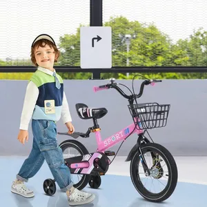 JEOBEST 16 Pouces Vélo Enfant avec Panier  Roues Stabilisatrices pour ...Vendu parcdiscount