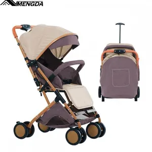 Poussette combinée-MENGDA-Landau assis couché pousser ou tirer 4 roues-Avec panierMoustiquaireHabill Pluie-Pour 0-4ansVendu parcdiscount