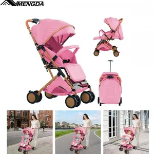 Poussette Canne Compacte-MENGDA-Assis couché pousser ou tirer-Avec panierMoustiquaireHabill Pluie-Cadeau pour nouveau-né