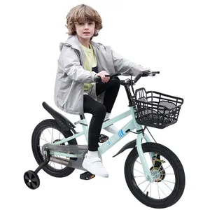 WILLONIN Vert-16'' Vélo d'enfant avec Panier de rangement et Roues sta... pas cher