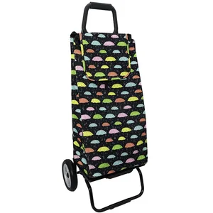SIDEBAG Poussette de marché parapluie 2 roues - - Noir - Aluminium