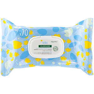 Comparateur de prix : KLORANE Bébé lingettes nettoyantes douces grand modèle (70 lingettes)