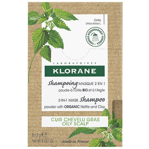 Comparateur de prix : Klorane Shampoing Masque 2 en 1 à la poudre d'Ortie BIO et à l’Argile