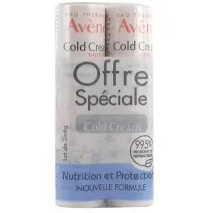 Comparateur de prix : Avène Cold Cream Stick Lèvres Nourrissant Lot de 2 x 4g