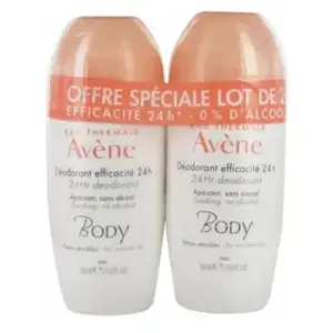 Avene Avène Duo Déodorants 24h Roll on Body 2x50ml pas cher