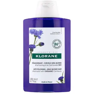 Comparateur de prix : Klorane shampoing Centaurée bio déjaunissant cheveux gris blonds 200ml