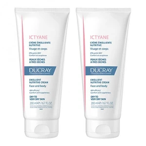 Ducray Ictyane Crème Émolliente Nutritive Visage et Corps 2x200Ml pas cher
