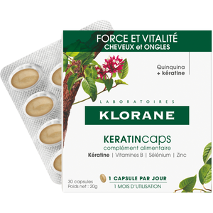 Klorane A La Keratin complément alimentaire cheveux et ongles 30 u pas cher