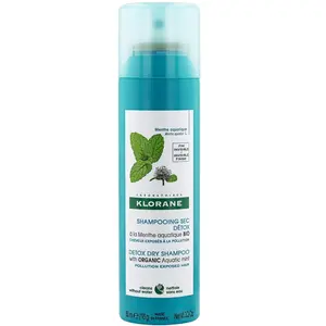 Klorane Shampoing sec détox à la Menthe aquatique - Tous types de cheveux 150ml pas cher