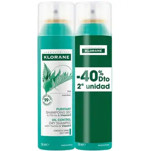 Comparateur de prix : Klorane A La Netiga shampoing sec sébo-régulateur cheveux gras pack 2 x 150 ml