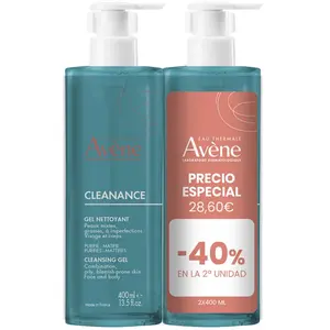 Avene Cleanance Gel Nettoyant 2x400ml pas cher
