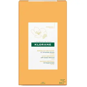 KLORANE Amande douce - Cire dépilatoire à froid pour jambes x 6 bandes pas cher