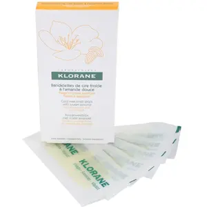 KLORANE - Bandes de cire froide à l'amande douce pour le visage 6 unités pas cher