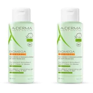 Comparateur de prix : A-Derma Exomega Control Gel émollient 2en1 pack 2 x 500 ml