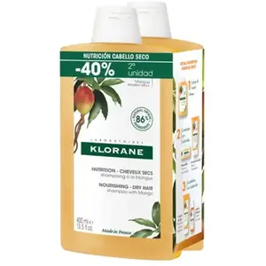 Klorane Al Mango shampoing nourrissant pour cheveux secs duo 2 x 400 ml pas cher