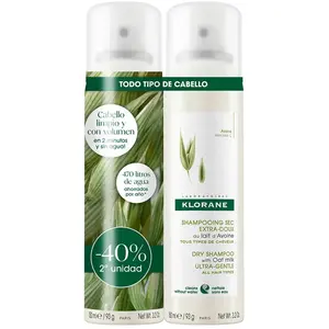 Comparateur de prix : Klorane Shampooing Sec Extra Doux Au Lait D’AVOINE Lot de 2 x