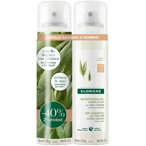 Klorane Shampooing Sec Extra Doux BRUN/BRUN Lait D’AVOINE Lot 2 x pas cher