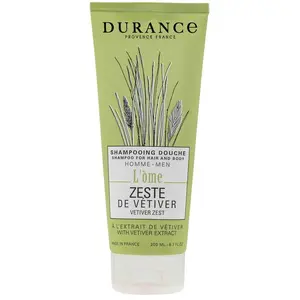 Durance Shampoing Douche L'òme Zeste de Vétiver 200ml pas cher