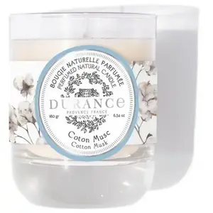 Bougie naturelle parfumée Coton Musc - Durance