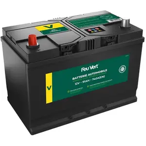 Batterie Voiture Feu Vert V - 91ah / 740a - 12v pas cher