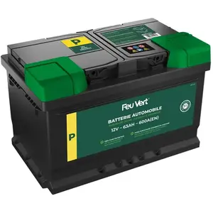 Batterie Voiture Feu Vert P - 63ah / 600a - 12v pas cher