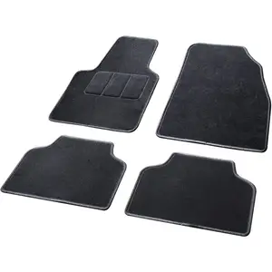 Tapis (4 pièces) Semi Sur-mesure Moquette Noire T1 Contact pas cher