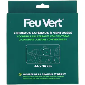 2 Rideaux Latéraux 44x36 Cm Feu Vert