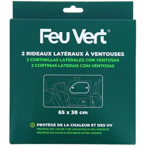 2 Rideaux Latéraux Profilés 65x38 Cm Feu Vert pas cher