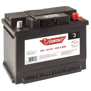 Batterie Voiture Contact N°3 - 50ah / 440a - 12v pas cher