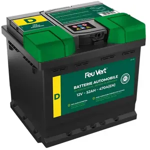 Batterie Voiture Feu Vert D - 52ah / 470a - 12v pas cher