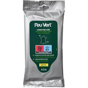 24 Lingettes Cuirs Feu VertVendu parfeu-vert