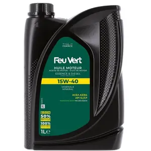 Huile Moteur Feu Vert Essence Et Diesel 15w40 1l pas cher