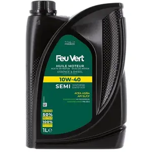 Huile Moteur Feu Vert Essence + Diesel 10w40 1l pas cher