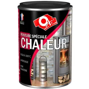 Comparateur de prix : OXI Peinture - SPÉCIALE CHALEUR - Noir Mat - 500 ML - Résiste jusqu'à 200°C - Application facile